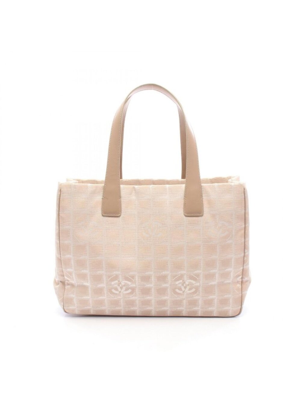 Chanel Tote New Travel Line MM Beige Leather MM